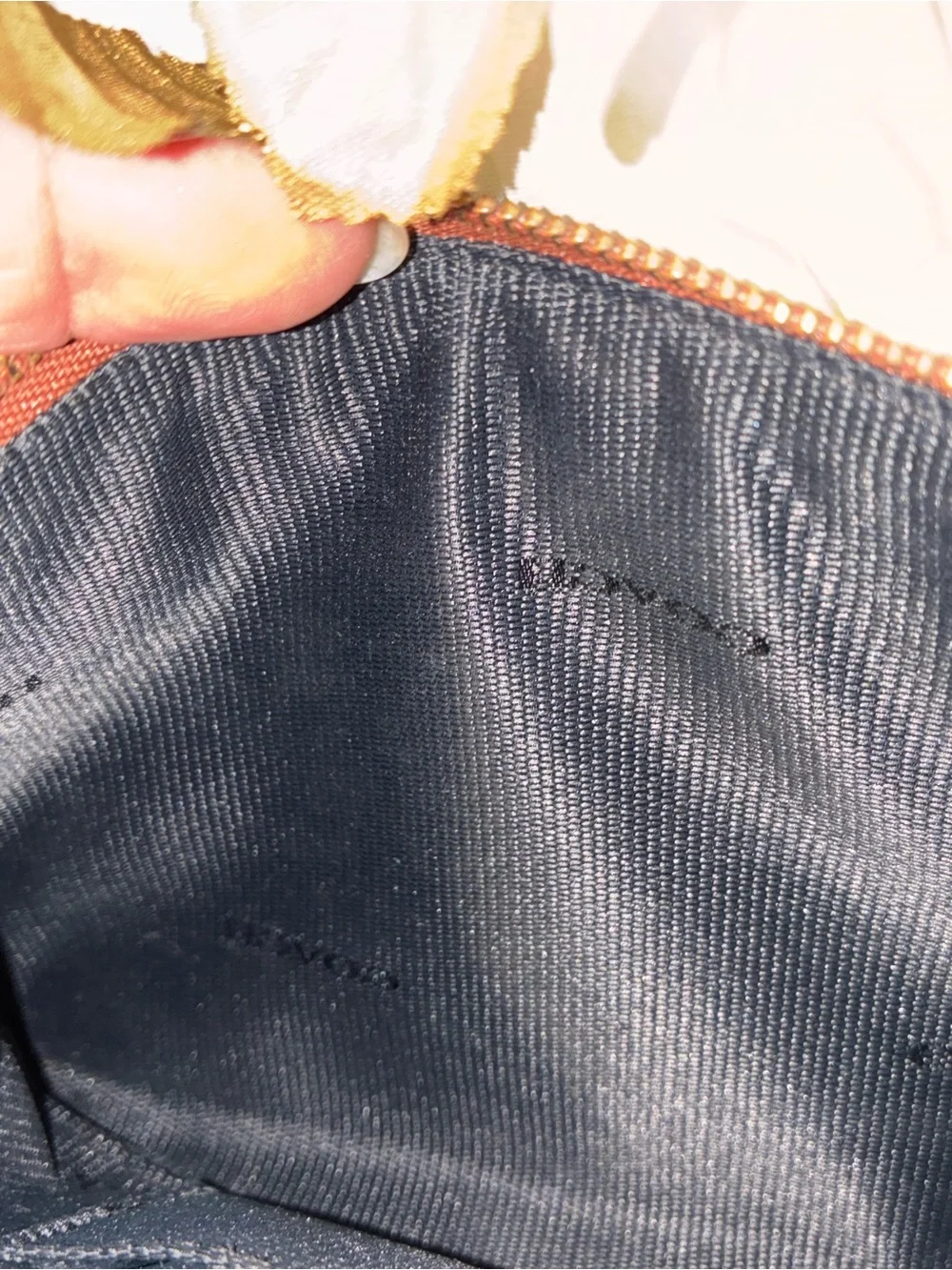 Coach Tan Pebbled Leather Crossbody with Gold Chain